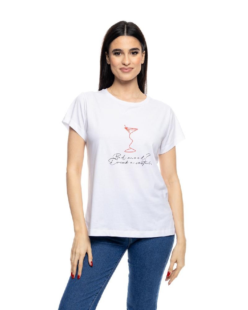 BISTON B' Γυναικείο t-shirt με τύπωμα ''RED COCTAIL'' - 53-106-008