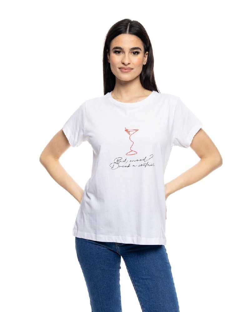 BISTON B' Γυναικείο t-shirt με τύπωμα ''RED COCTAIL'' - 53-106-008