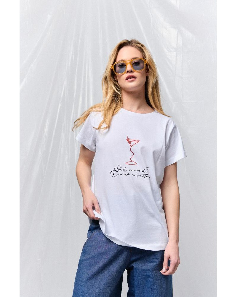 BISTON B' Γυναικείο t-shirt με τύπωμα ''RED COCTAIL'' - 53-106-008