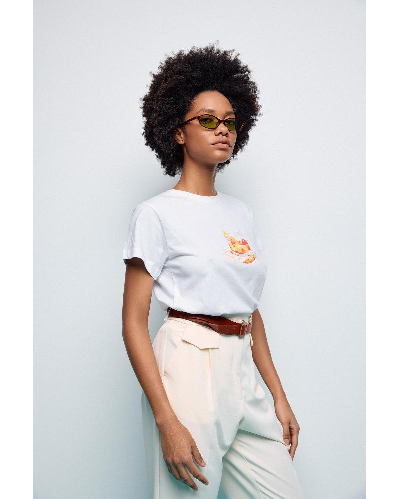 SPLENDID S' Γυναικείο t-shirt με τύπωμα ''SHORT GLASS'' - 53-106-010