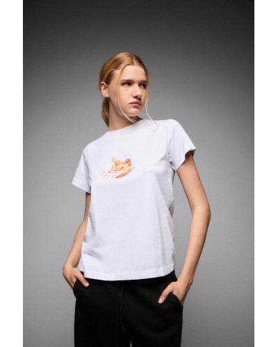 SPLENDID S' Γυναικείο t-shirt με τύπωμα ''SHORT GLASS'' - 53-106-010