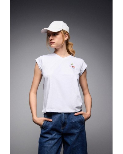 SPLENDID S' Γυναικείο t-shirt με τύπωμα ''CHERRY'' - 53-106-014