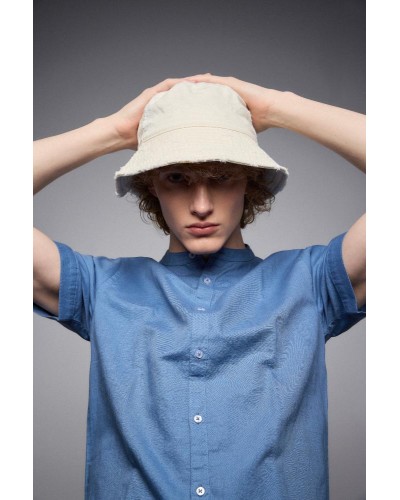 SPLENDID ST'  Ανδρικό λινό κοντομάνικο πουκάμισο με "mao" κολλάρο - 53-203-005