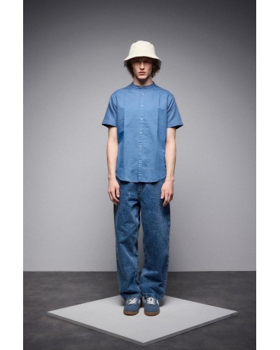 SPLENDID ST'  Ανδρικό λινό κοντομάνικο πουκάμισο με "mao" κολλάρο - 53-203-005