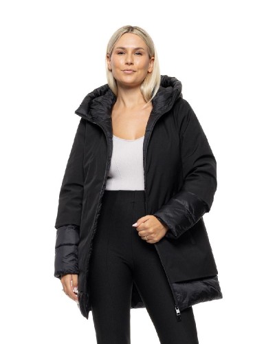 BISTON B' Γυναικείο μακρύ παλτό με κουκούλα - 54-101-088