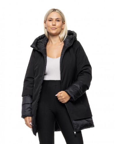 BISTON B' Γυναικείο μακρύ παλτό με κουκούλα - 54-101-088