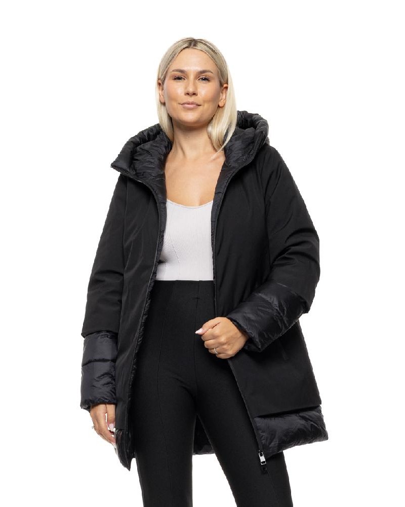 BISTON B' Γυναικείο μακρύ παλτό με κουκούλα - 54-101-088