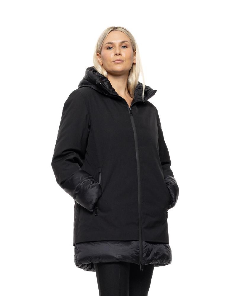 BISTON B' Γυναικείο μακρύ παλτό με κουκούλα - 54-101-088