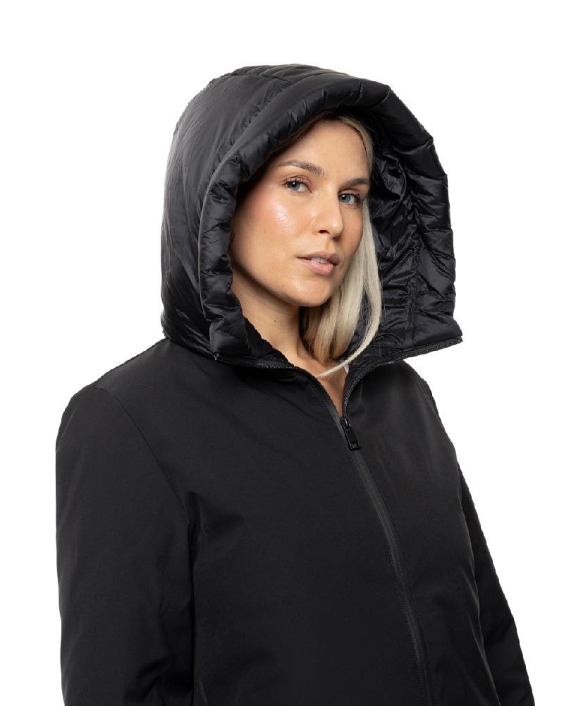 BISTON B' Γυναικείο μακρύ παλτό με κουκούλα - 54-101-088