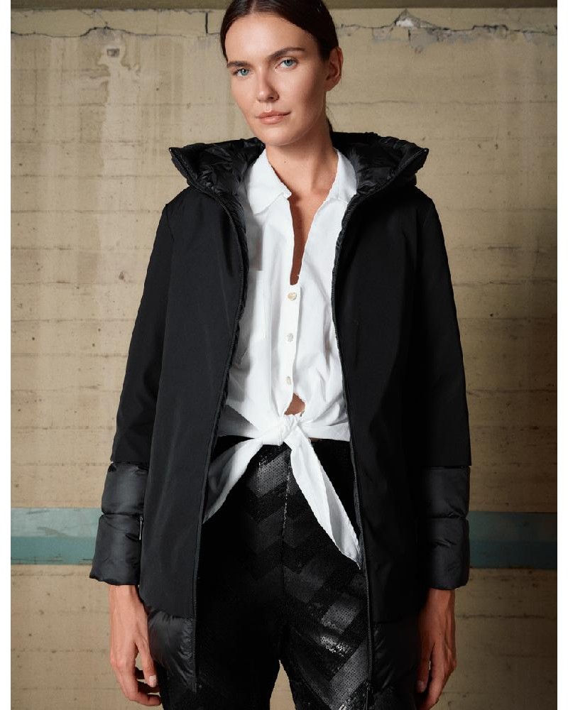 BISTON B' Γυναικείο μακρύ παλτό με κουκούλα - 54-101-088