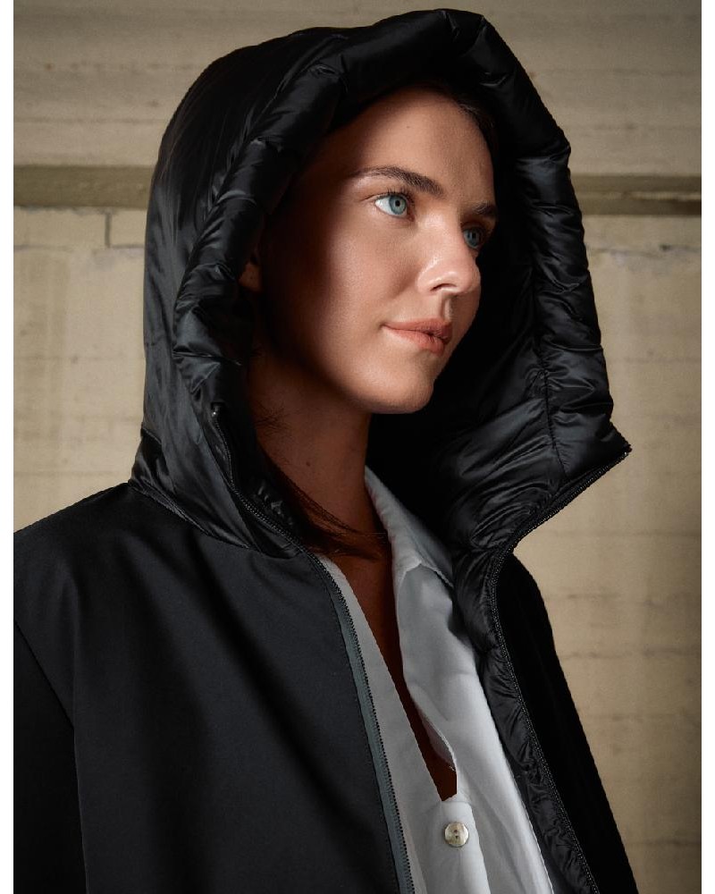 BISTON B' Γυναικείο μακρύ παλτό με κουκούλα - 54-101-088