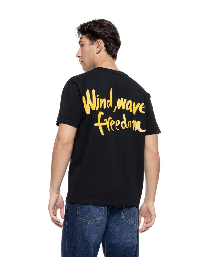 SPLENDID ST' Ανδρικό oversized μπλουζάκι με τυπωμα "wind, waves, freedom" - 55-206-001