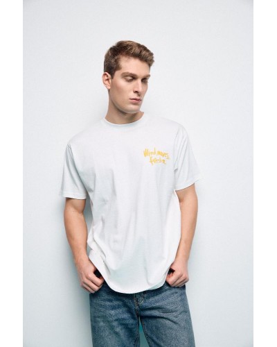 SPLENDID ST' Ανδρικό oversized μπλουζάκι με τυπωμα "wind, waves, freedom" - 55-206-001