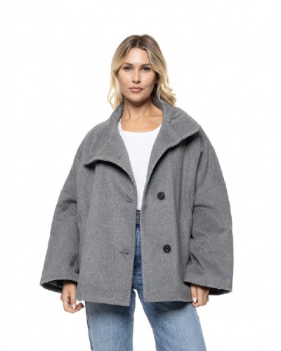 BISTON B' Γυναικείο oversized κοντό πανωφόρι - 56-101-006