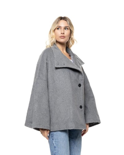 BISTON B' Γυναικείο oversized κοντό πανωφόρι - 56-101-006