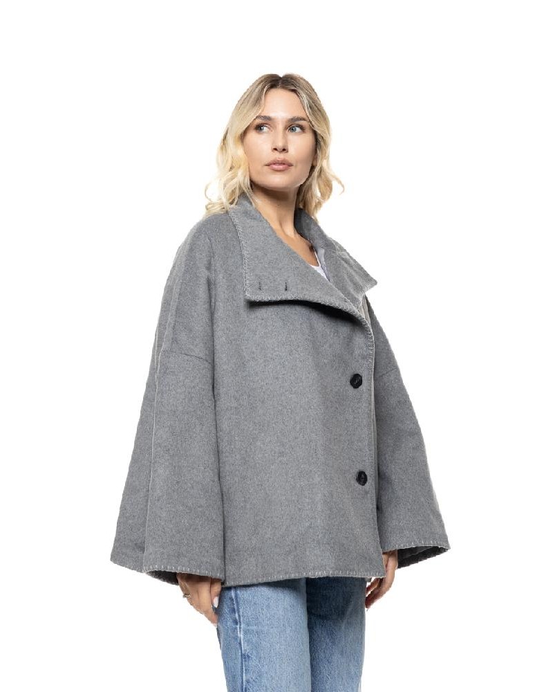 BISTON B' Γυναικείο oversized κοντό πανωφόρι - 56-101-006 BISTON B' Γυναικείο oversized κοντό πανωφόρι - 56-101-006