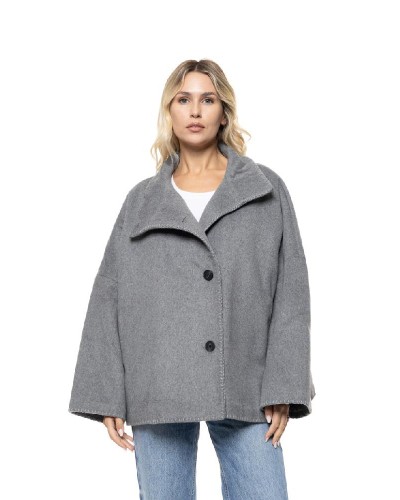 BISTON B' Γυναικείο oversized κοντό πανωφόρι - 56-101-006 BISTON B' Γυναικείο oversized κοντό πανωφόρι - 56-101-006
