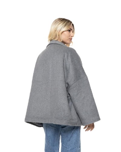 BISTON B' Γυναικείο oversized κοντό πανωφόρι - 56-101-006 BISTON B' Γυναικείο oversized κοντό πανωφόρι - 56-101-006