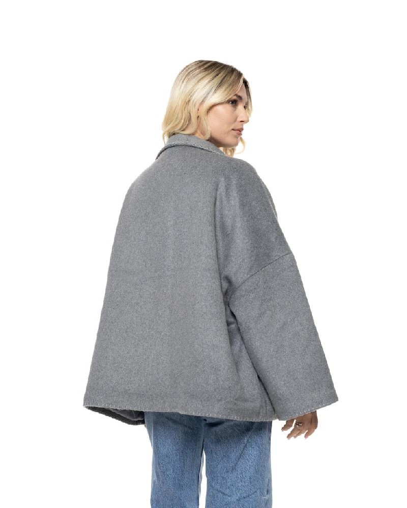 BISTON B' Γυναικείο oversized κοντό πανωφόρι - 56-101-006 BISTON B' Γυναικείο oversized κοντό πανωφόρι - 56-101-006