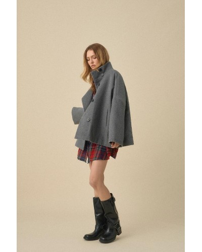 BISTON B' Γυναικείο oversized κοντό πανωφόρι - 56-101-006 BISTON B' Γυναικείο oversized κοντό πανωφόρι - 56-101-006