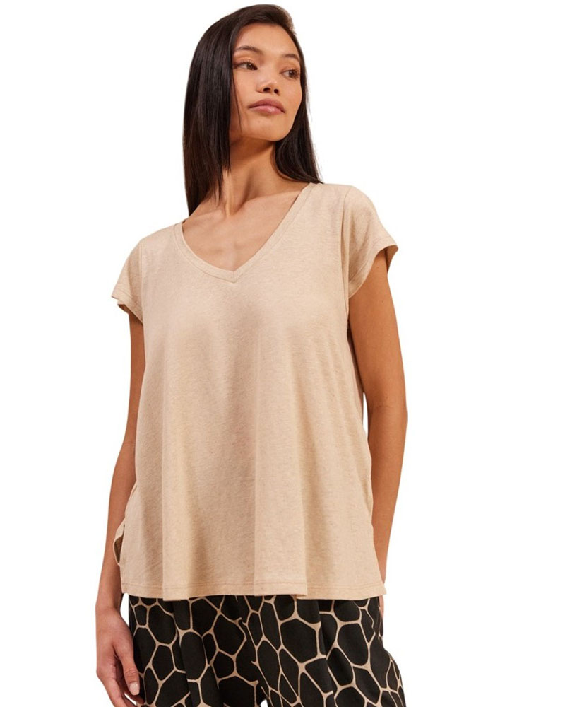 NAMASTE ΜΠΛΟΥΖΑ 50%ΜΠΑ-50%ΛΙΝ SUSAN - SS0725008 NAMASTE ΜΠΛΟΥΖΑ 50%ΜΠΑ-50%ΛΙΝ SUSAN - SS0725008