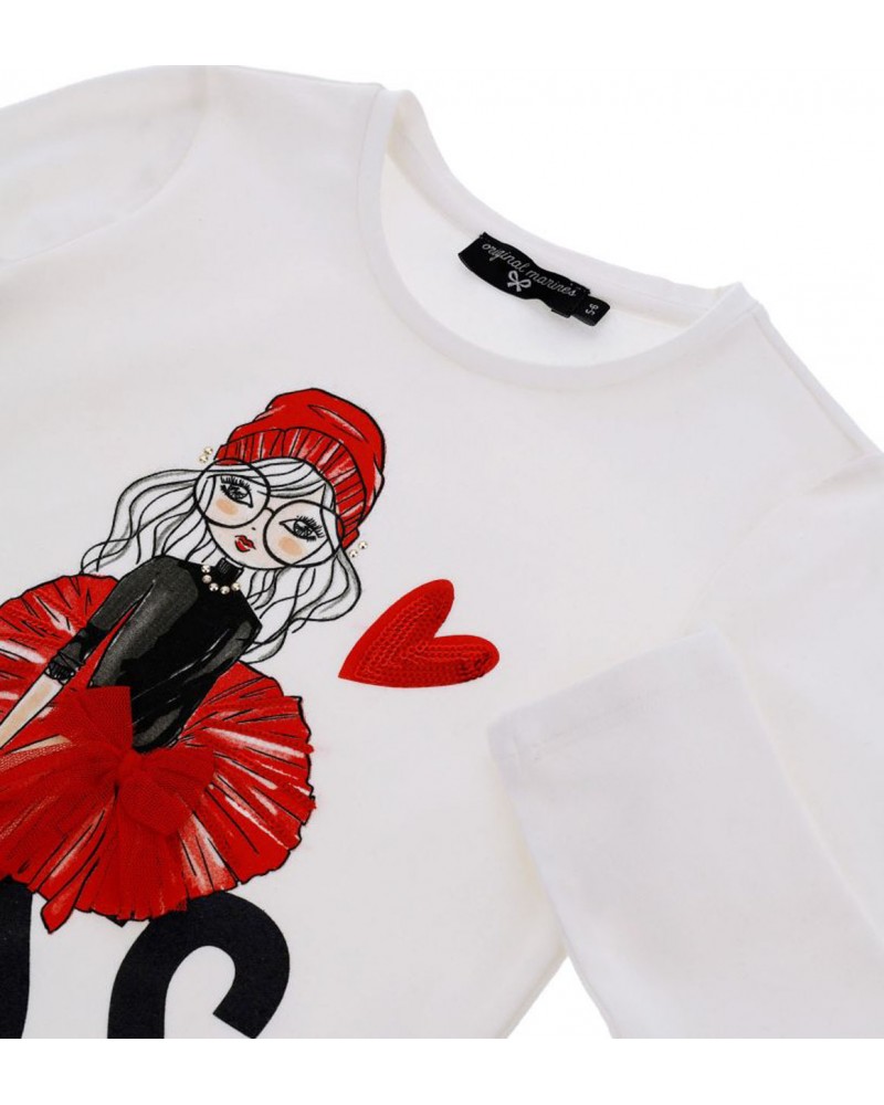 ORIGINAL MARINES NATALIZIO T-SHIRT ML OUTER KNITWEAR GIRL ΜΠΛΟΥΖΑ ΠΑΙΔΙΚΟ GIRL - ORMAPDCA3713F0000000