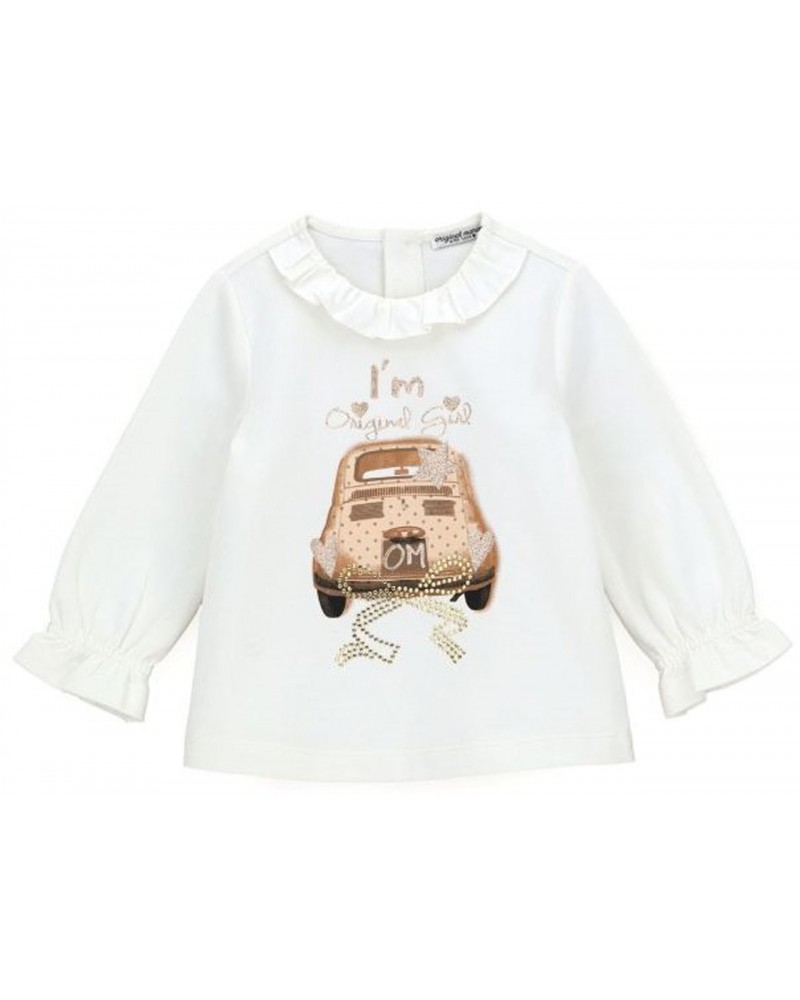 ORIGINAL MARINES WHITE AND SHINE T-SHIRT ML OUTER KNITWEAR BABY GIRL ΜΠΛΟΥΖΑ ΠΑΙΔΙΚΟ GIRL - ORMAPDCA1571NF000000