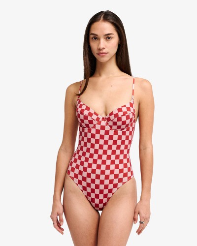 RVCA AF CHECKER ONEPIECE ΜΑΓΙΟ ΓΥΝΑΙΚΕΙΟ - RV0APEVJX10300000000