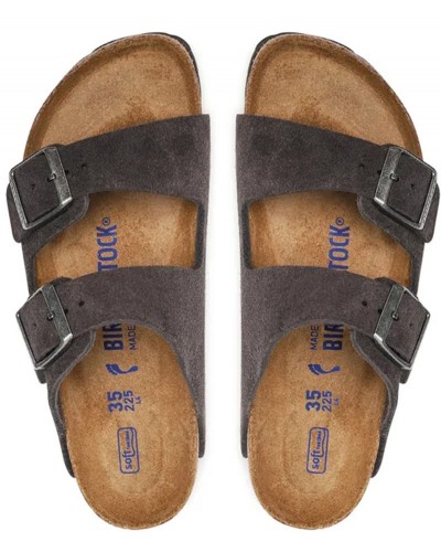 BIRKENSTOCK BS CLASSIC ARIZONA VL SFB VELVET GRAY NARROW 35-46 SEASONAL ΠΑΠΟΥΤΣΙ UNISEX - BK0SH552323003546000