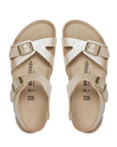 BIRKENSTOCK BS KIDS RIO KIDS BF GRACEFUL PEARL WHITE 24 - 35 NARROW SEASONAL ΠΑΠΟΥΤΣΙ ΠΑΙΔΙΚΟ GIRL - BK0SJ102741800243500