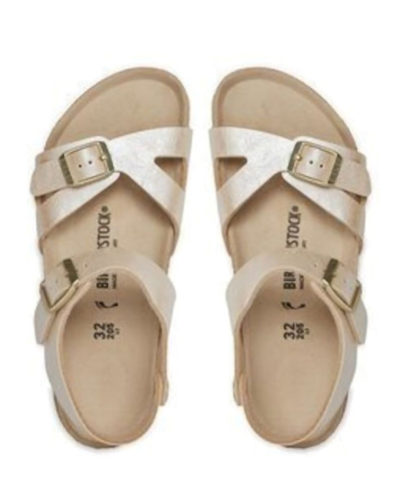 BIRKENSTOCK BS KIDS RIO KIDS BF GRACEFUL PEARL WHITE 24 - 35 NARROW SEASONAL ΠΑΠΟΥΤΣΙ ΠΑΙΔΙΚΟ GIRL - BK0SJ102741800243500