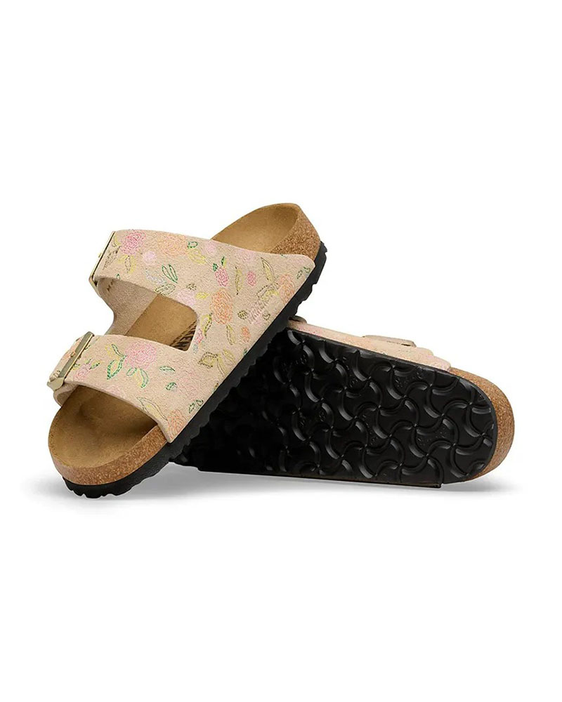 BIRKENSTOCK S26 LEATHER ARIZONA LEVE SANDCASTLE FLOWER PRINT 35 - 43 NARROW SEASONAL ΠΑΠΟΥΤΣΙ ΓΥΝΑΙΚΕΙΟ - BK0SH103173600354300