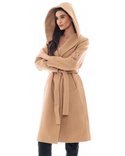 BISTON B' Γυναικείο μακρύ παλτό με κουκούλα - 48101064