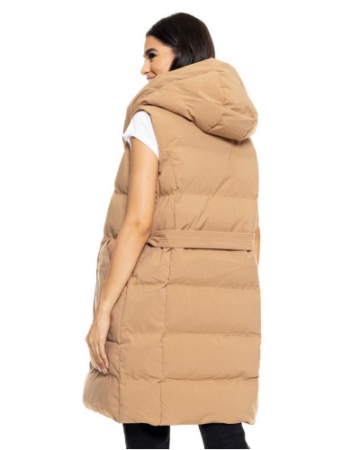 BISTON B' Γυναικείο μακρύ αμάνικο μπουφάν με ενσωματωμένη κουκούλα - 50-102-010