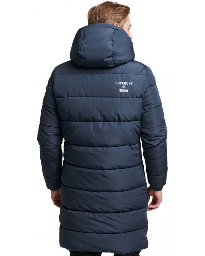 SUPERDRY D2 CODE SL HOODED LONGLINE PUFFER ΜΠΟΥΦΑΝ ΑΝΔΡΙΚΟ - SD0APM5011513A000000