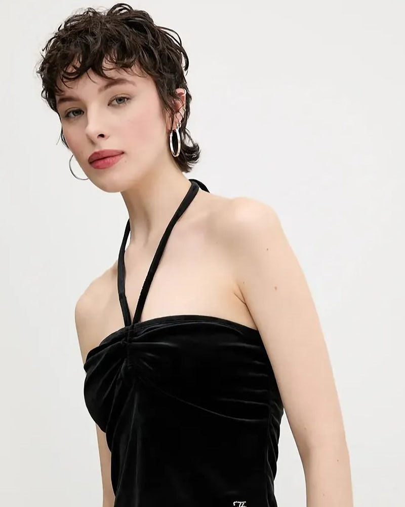 JUICY HALTER RUCHE TOP - JCWCT125325-101 JUICY HALTER RUCHE TOP - JCWCT125325-101