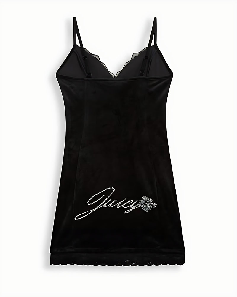 JUICY JUICY HIBISCUS CRYSTAL DRESS W. LACE TRIM - JCWED125337-101 JUICY JUICY HIBISCUS CRYSTAL DRESS W. LACE TRIM - JCWED125337-101