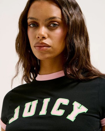 JUICY COLLEGIATE RINGER T-SHIRT - JCWCT125320-101 JUICY COLLEGIATE RINGER T-SHIRT - JCWCT125320-101