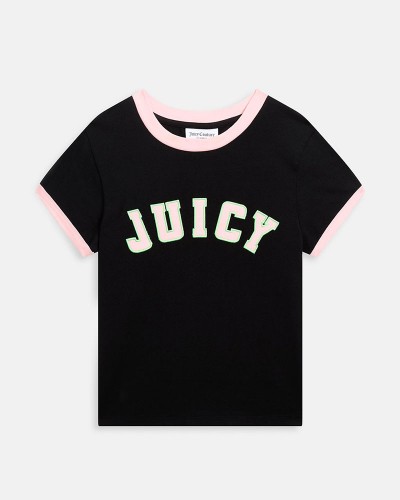JUICY COLLEGIATE RINGER T-SHIRT - JCWCT125320-101 JUICY COLLEGIATE RINGER T-SHIRT - JCWCT125320-101