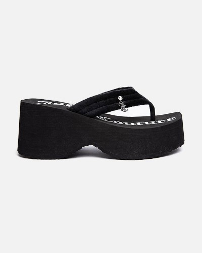 JUICY WHITNEY VELOUR Y2K WEDGE - JCFSAN225009-101 JUICY WHITNEY VELOUR Y2K WEDGE - JCFSAN225009-101