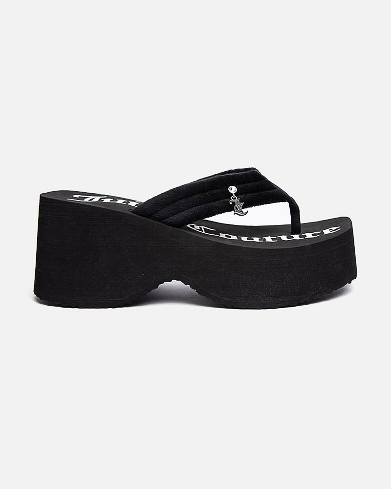 JUICY WHITNEY VELOUR Y2K WEDGE - JCFSAN225009-101 JUICY WHITNEY VELOUR Y2K WEDGE - JCFSAN225009-101