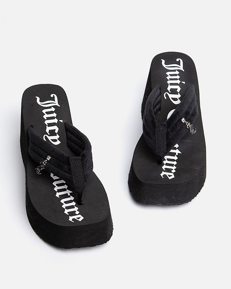 JUICY WHITNEY VELOUR Y2K WEDGE - JCFSAN225009-101 JUICY WHITNEY VELOUR Y2K WEDGE - JCFSAN225009-101