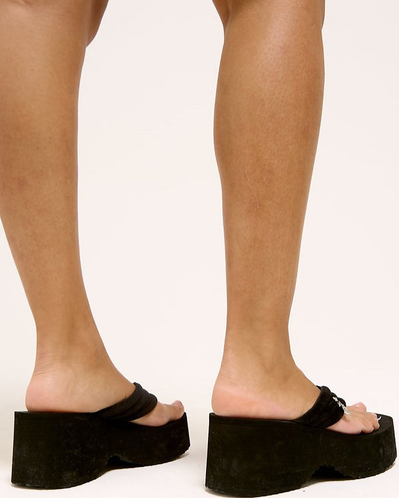 JUICY WHITNEY VELOUR Y2K WEDGE - JCFSAN225009-101 JUICY WHITNEY VELOUR Y2K WEDGE - JCFSAN225009-101