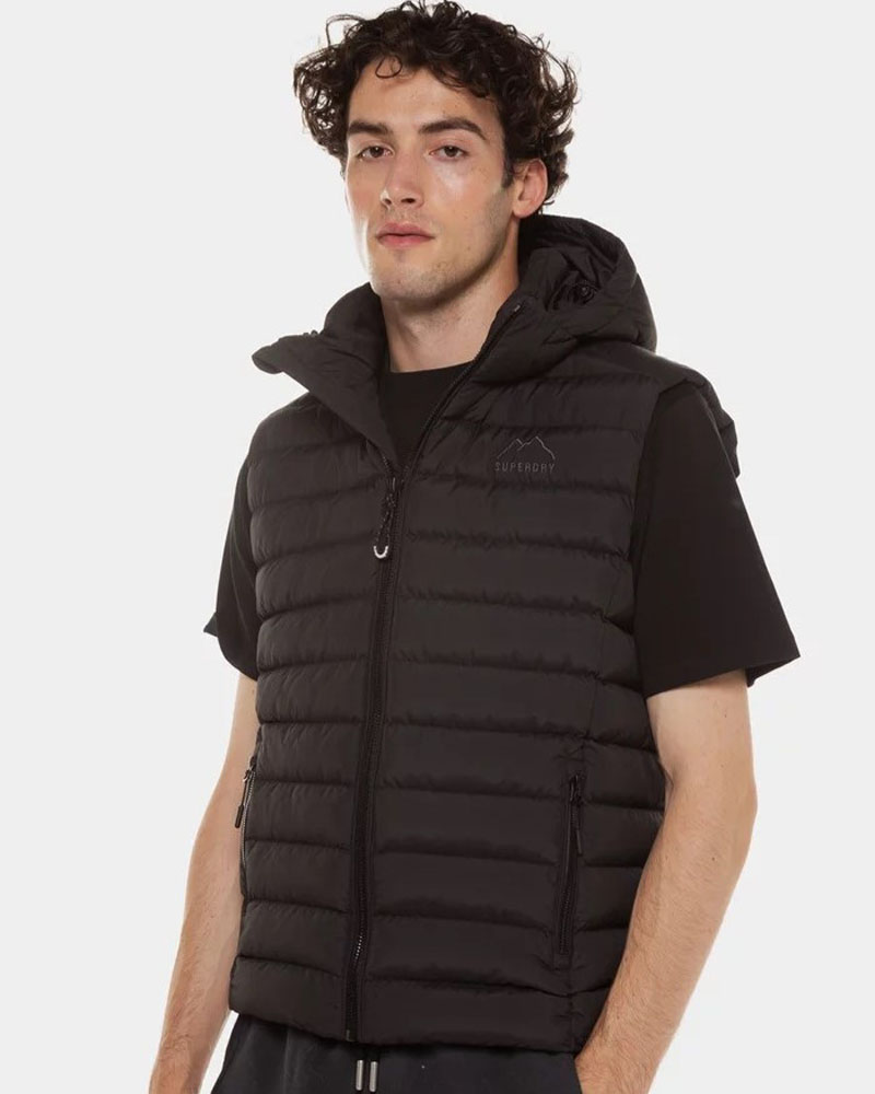 SUPERDRY D3 SDCD HOODED FUJI SPORT PADDED GILET ΜΠΟΥΦΑΝ ΑΝΔΡΙΚΟ - SD0APM5011747A000000