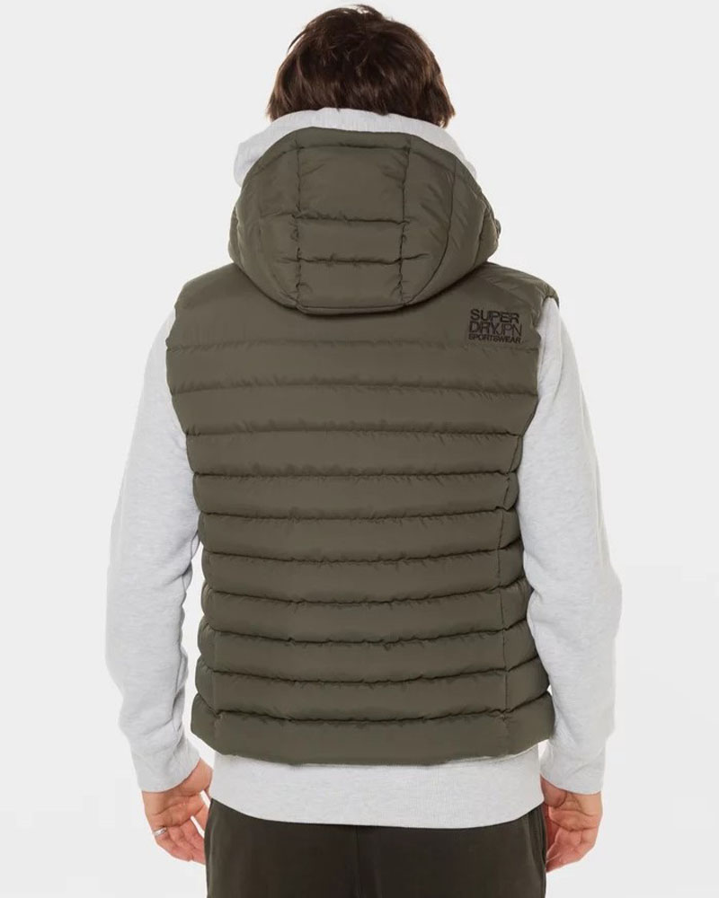 SUPERDRY D3 SDCD HOODED FUJI SPORT PADDED GILET ΜΠΟΥΦΑΝ ΑΝΔΡΙΚΟ - SD0APM5011747A000000