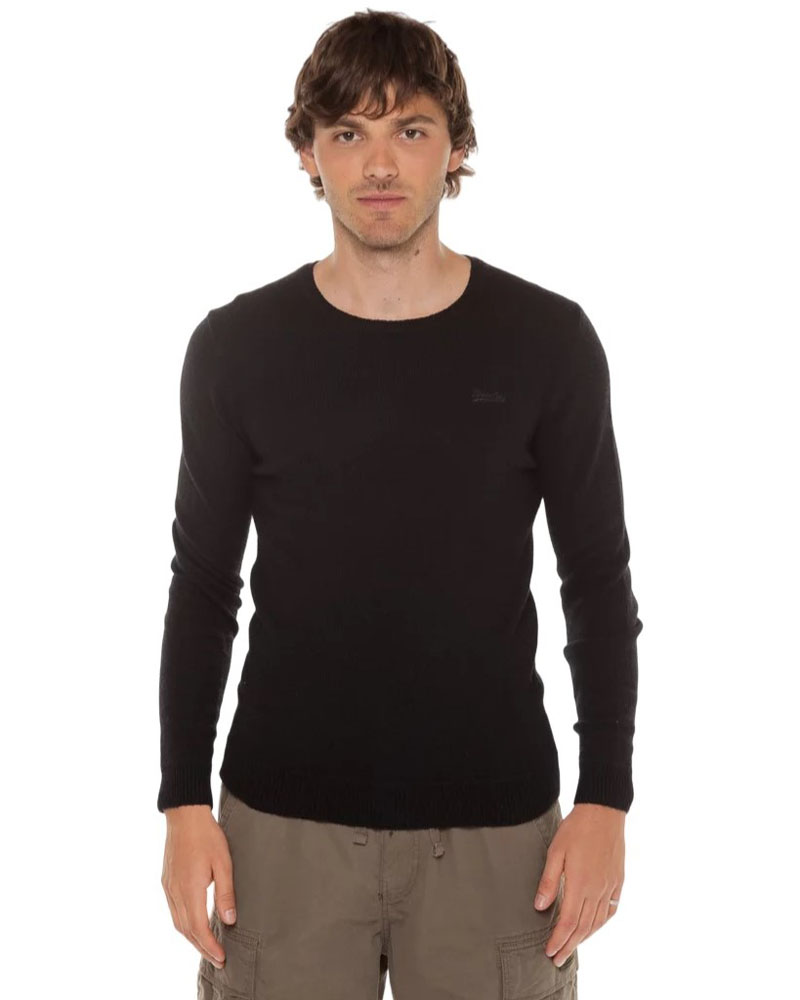 SUPERDRY D5 OVIN ESSENTIAL SLIM FIT CREW JUMPER ΠΛΕΚΤΟ ΑΝΔΡΙΚΟ - SD0APM6110564A000000