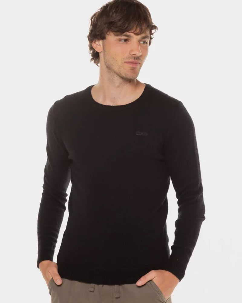 SUPERDRY D5 OVIN ESSENTIAL SLIM FIT CREW JUMPER ΠΛΕΚΤΟ ΑΝΔΡΙΚΟ - SD0APM6110564A000000