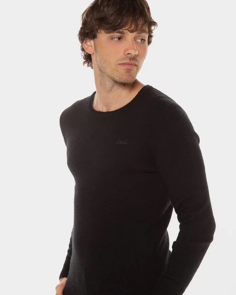 SUPERDRY D5 OVIN ESSENTIAL SLIM FIT CREW JUMPER ΠΛΕΚΤΟ ΑΝΔΡΙΚΟ - SD0APM6110564A000000