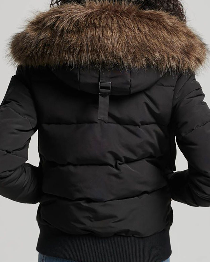 SUPERDRY D5 OVIN EVEREST HOODED PUFFER BOMBER ΜΠΟΥΦΑΝ ΓΥΝΑΙΚΕΙΟ - SD0APW5011576A000000