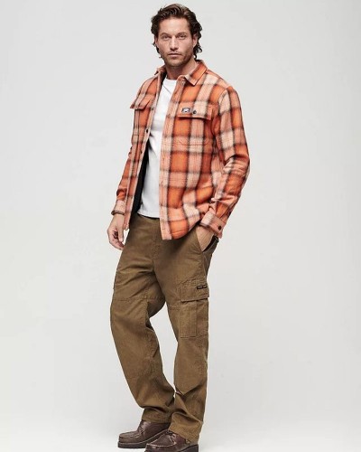 SUPERDRY D3 OVIN WOOL MILLER OVERSHIRT ΠΟΥΚΑΜΙΣΟ ΑΝΔΡΙΚΟ - SD0APM4010720A000000